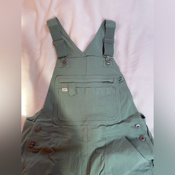 New Women's Heirloom Gardening Short Overalls XS green - Picture 4 of 5